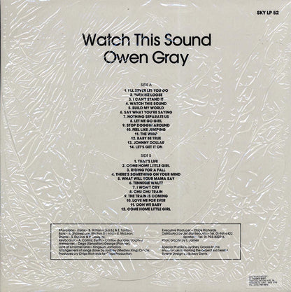 Owen Gray - Watch This Sound (UK press) (orig. press) Vinyl Record