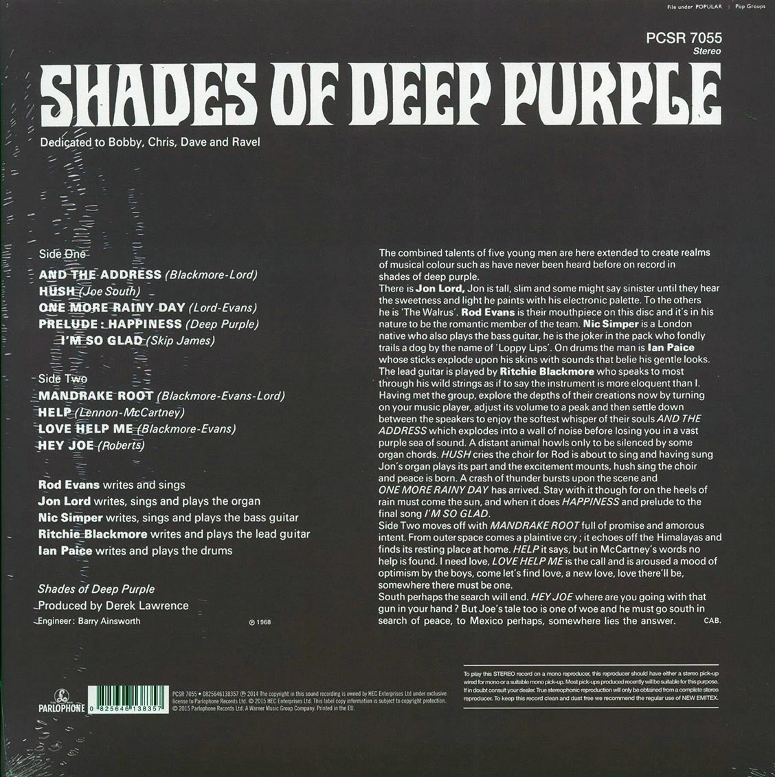 Deep Purple - Shades Of Deep Purple (180g) (remastered) Vinyl Record