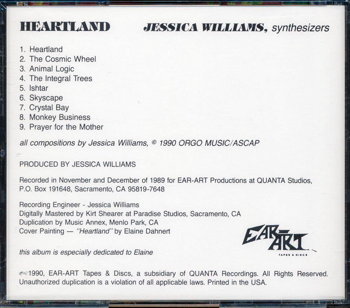 Jessica Williams - Heartland Music CD