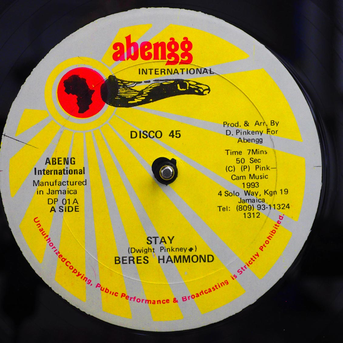 Beres Hammond - Stay  /  Pam Hall, Dwight Pinkney - Lonely (orig. press) 12" Vinyl Record