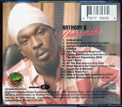 Anthony B Untouchable Music CD