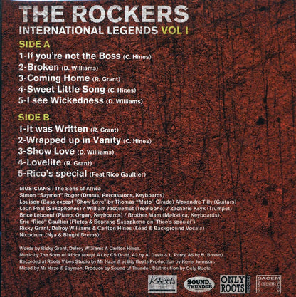 Delroy Williams, Carlton Tetrack Hines, Ricky Grant - The Rockers International Legends Showcase Volume 1 Vinyl Record