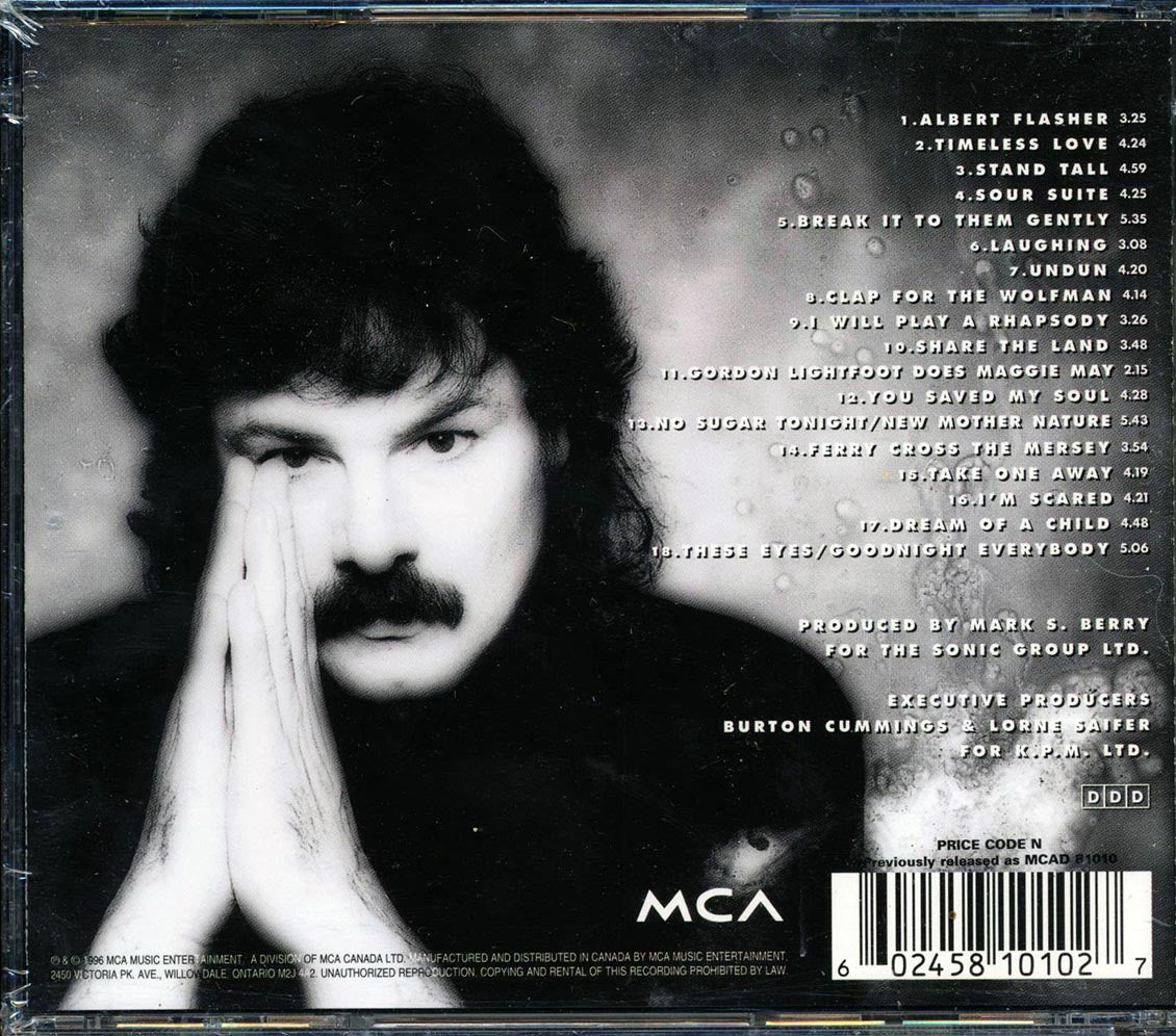 Burton Cummings - Up Close And Alone: The Voice The Songs Music CD