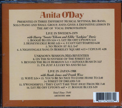 Anita O'Day - Portrait Of A Jazz Singer Music CD
