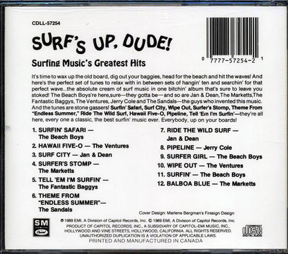 Beach Boys Ventures Jan & Dean Etc Surf's Up Dude Surfing Music's Greatest Hits Music CD