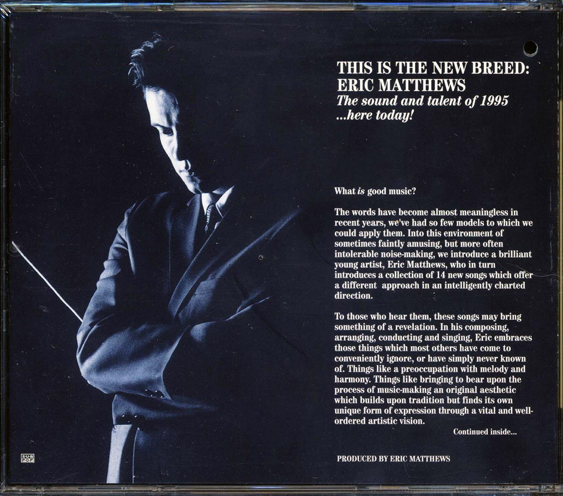 Eric Matthews - It's Heavy In Here Music CD