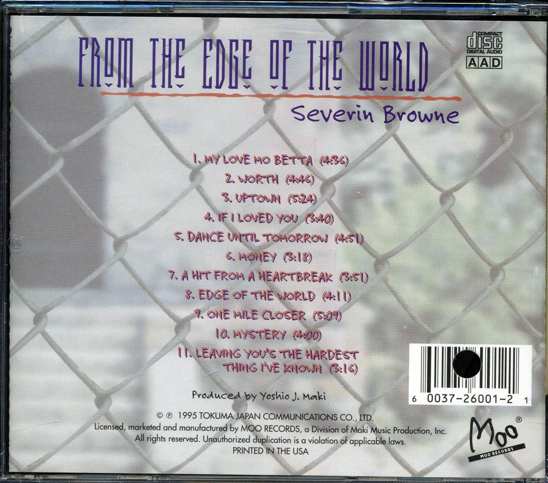 Severin Browne - From The Edge Of The World (marked/ltd stock) Music CD