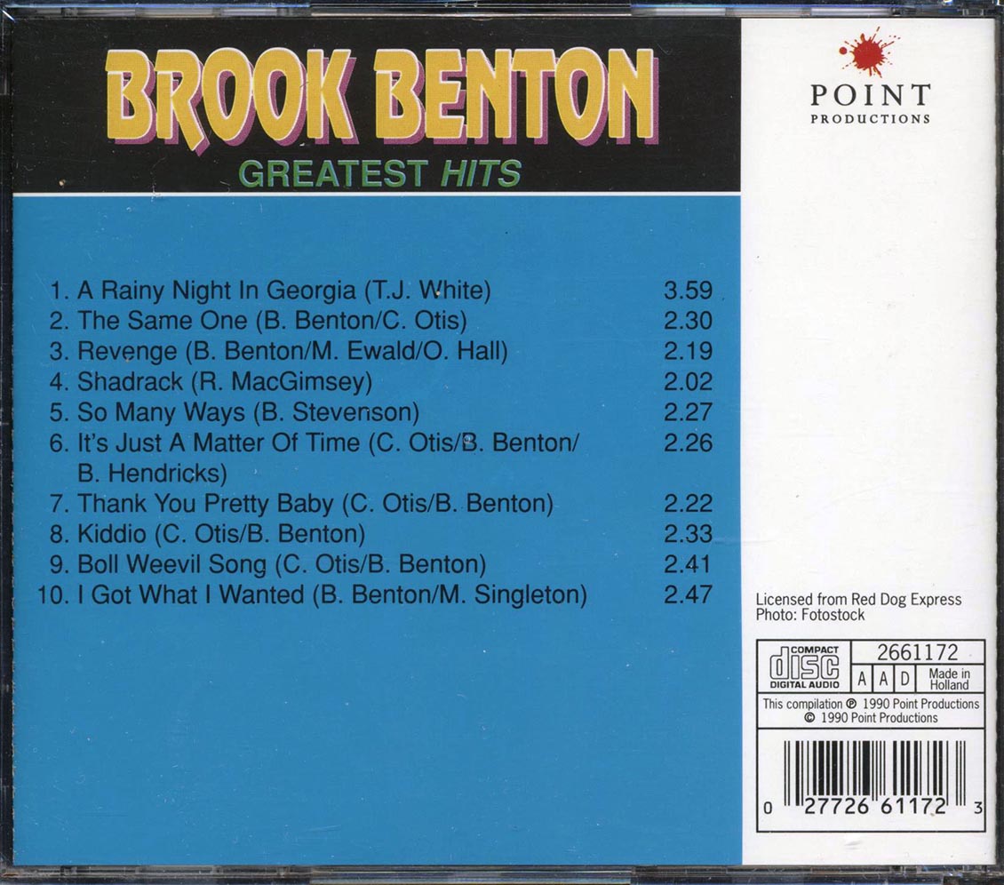 Brook Benton - Greatest Hits Music CD