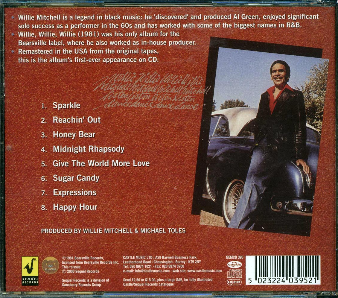 Willie Mitchell - Willie, Willie, Willie (remastered) Music CD