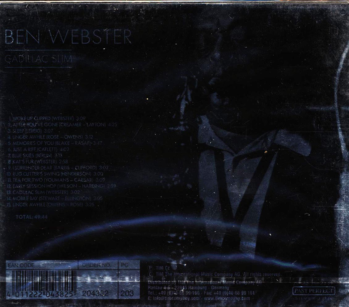 Ben Webster - Cadillac Slim Music CD