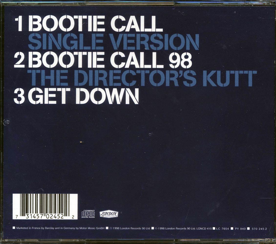 All Saints - Bootie Call Music CD