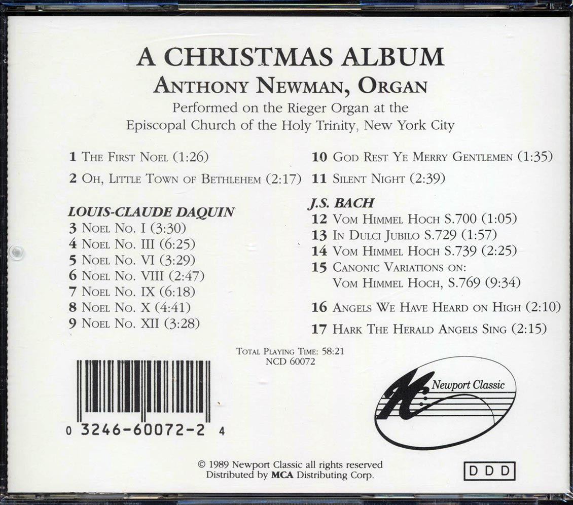 Anthony Newman - A Christmas Album Music CD