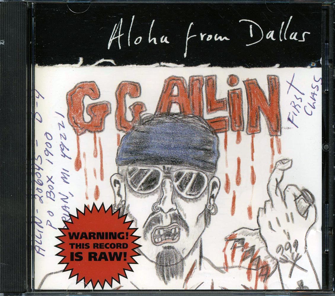 GG Allin - Aloha From Dallas Music CD