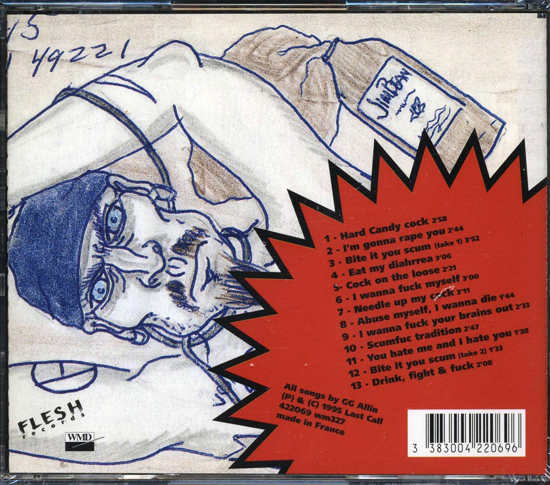 GG Allin - Aloha From Dallas Music CD