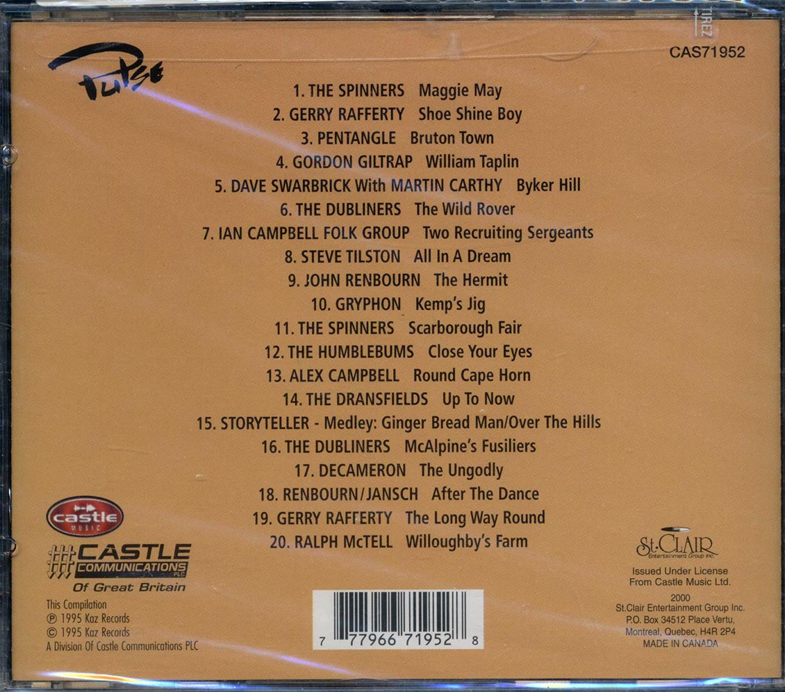The Spinners, Pentangle, The Dubliners, Etc. - Folk Legends Volume 2 Music CD
