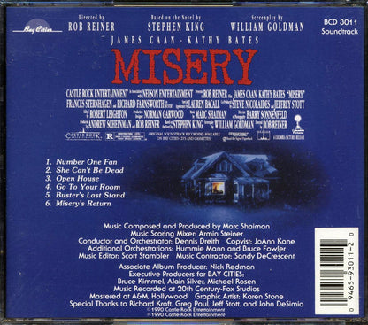 Mark Shaiman - Misery: Original Motion Picture Soundtrack Music CD
