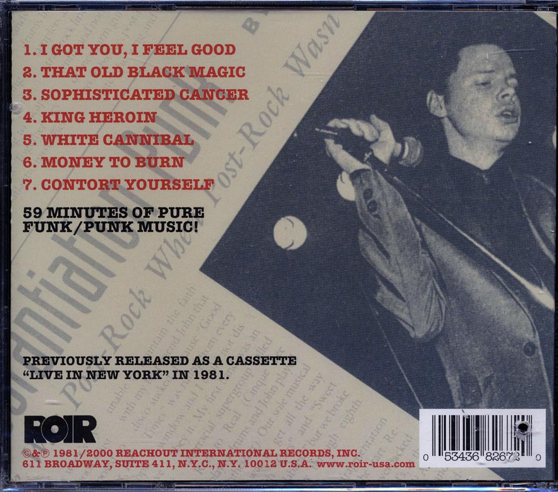 James Chance & The Contortions - White Cannibal (marked/ltd stock) Music CD