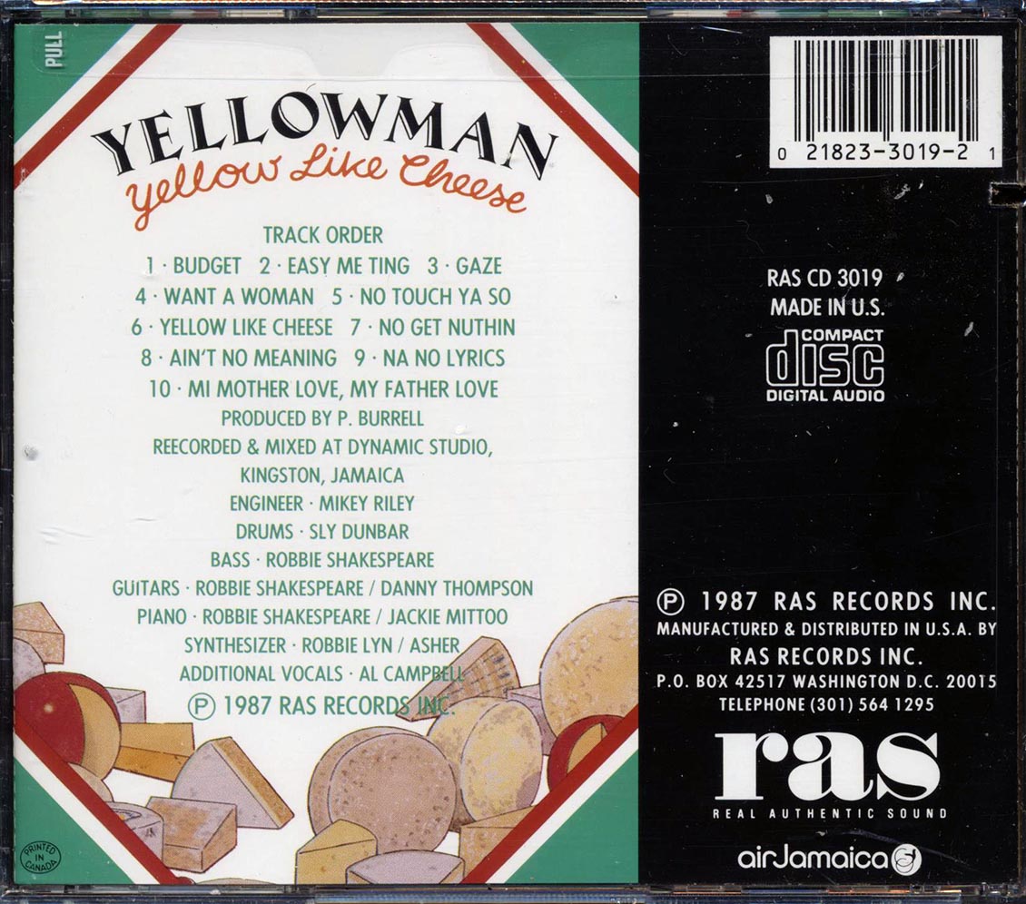 Yellowman - Yellow Like Cheese (marked/ltd stock) Music CD