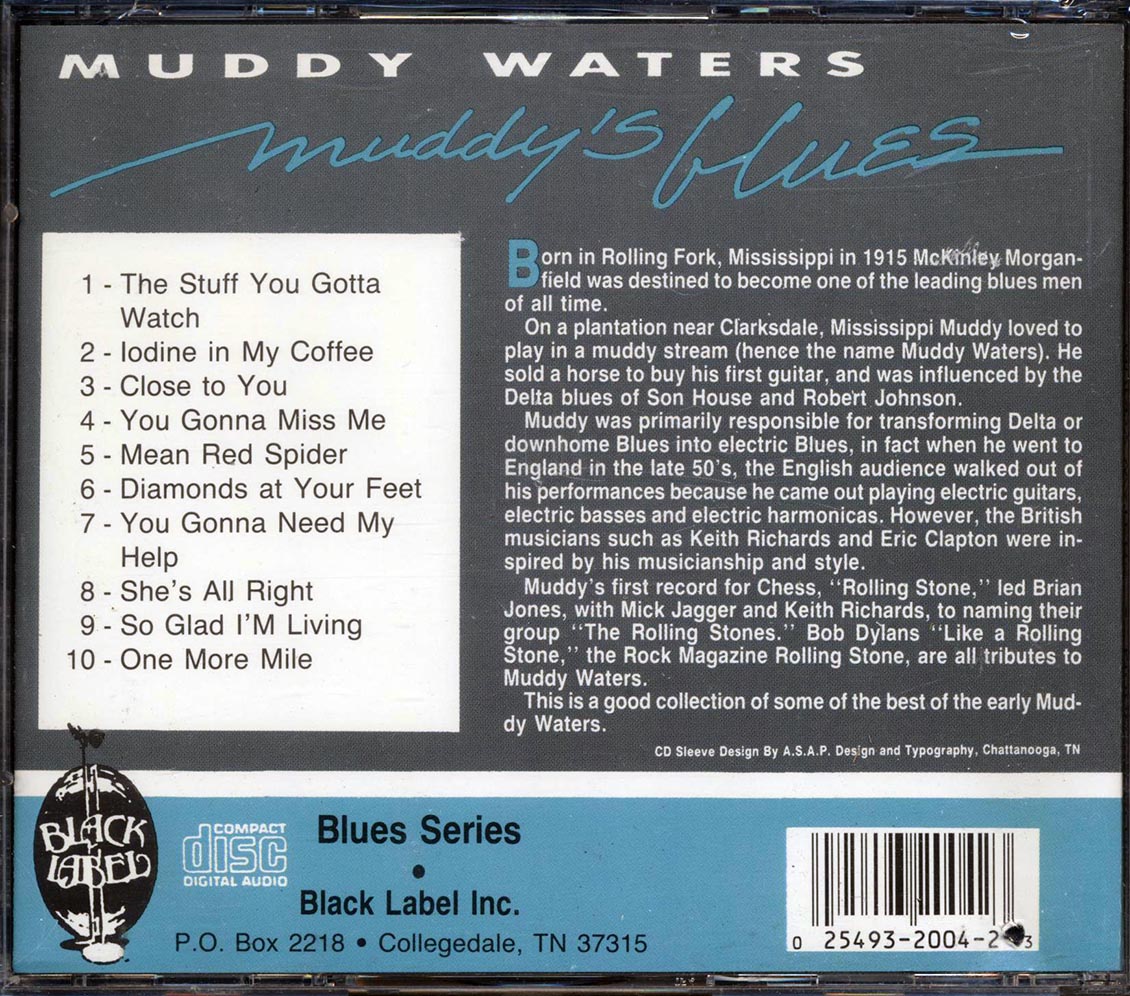 Muddy Waters Muddy's Blues marked/ltd stock Music CD