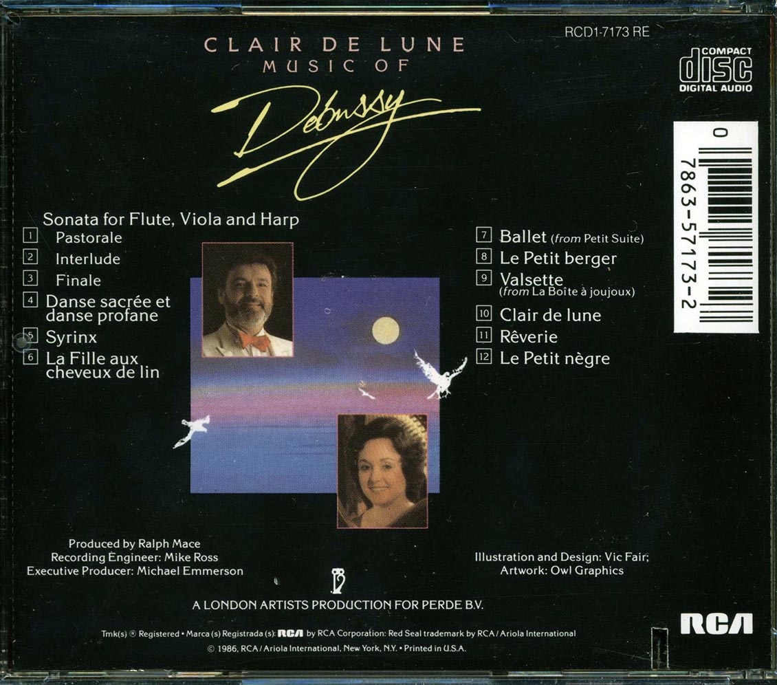 James Galway, Marisa Robles, Calire De Lune - Clair De Lune: Music Of Debussy (marked/ltd stock) Music CD