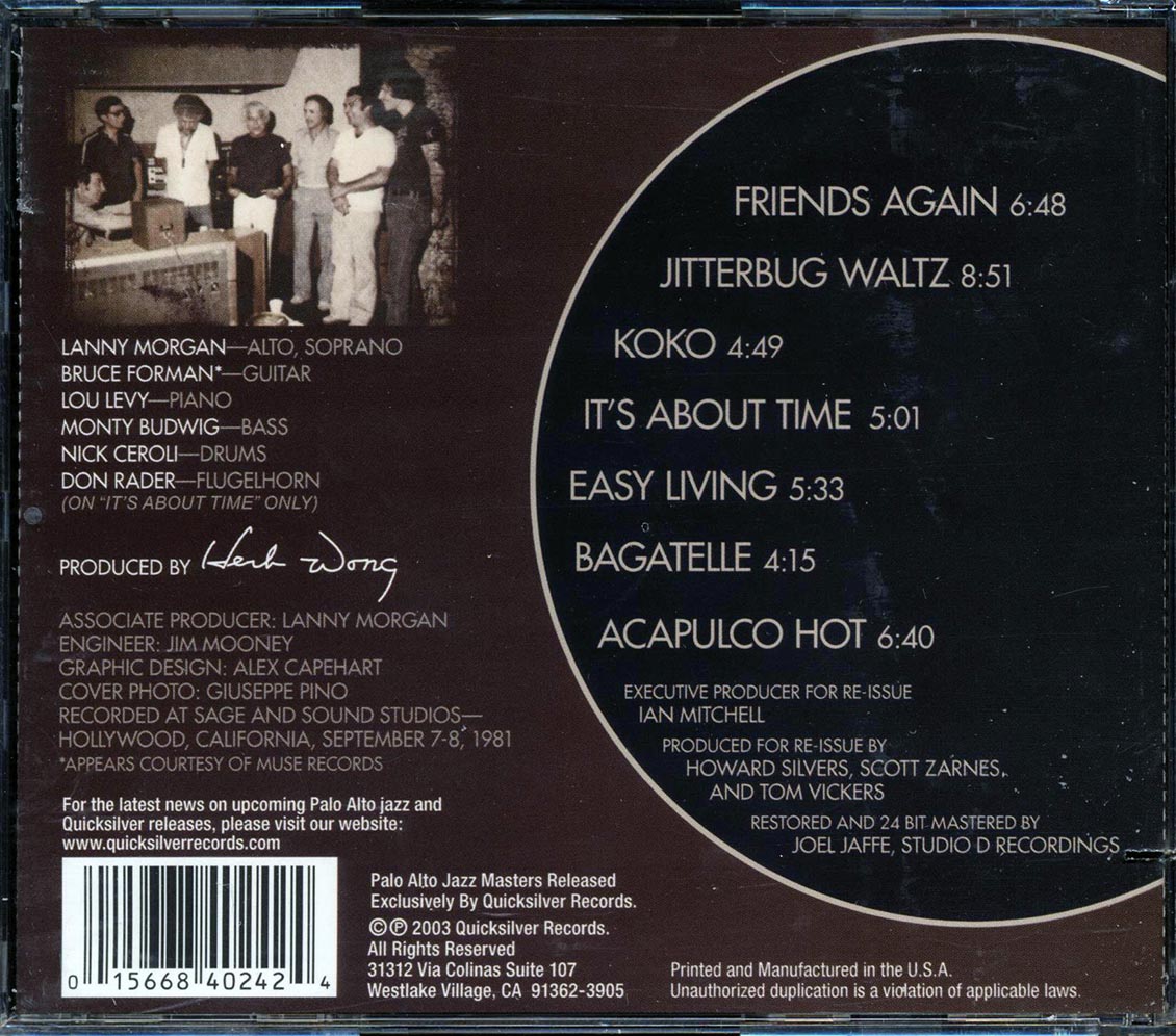 Lanny Morgan - It's About Time (marked/ltd stock) Music CD