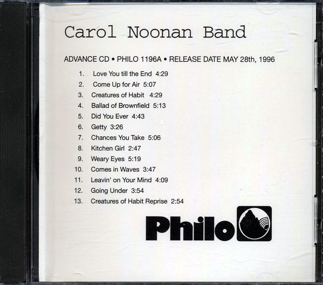 Carol Noonan Band - Noonan Building & Wrecking ADVANCE CD Music CD