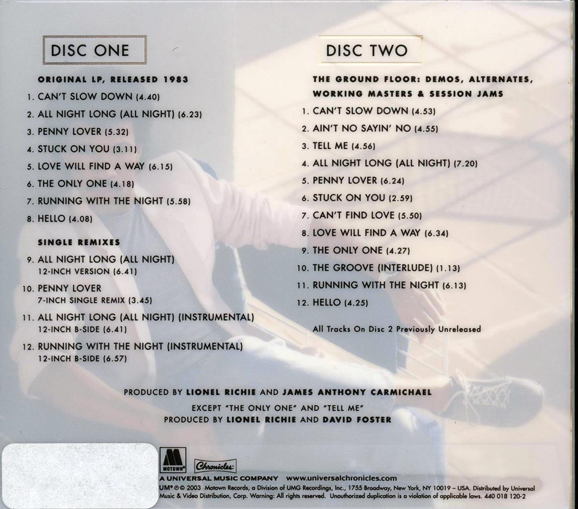 Lionel Richie - Can't Slow Down Deluxe Edition (24 tracks) (+16 bonus tracks) (2xCD) (incl. 28-page booklet) (marked/ltd stock) (deluxe 4-fold digi Music CD