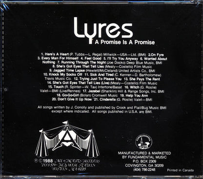 Lyres - A Promise Is A Promise Music CD