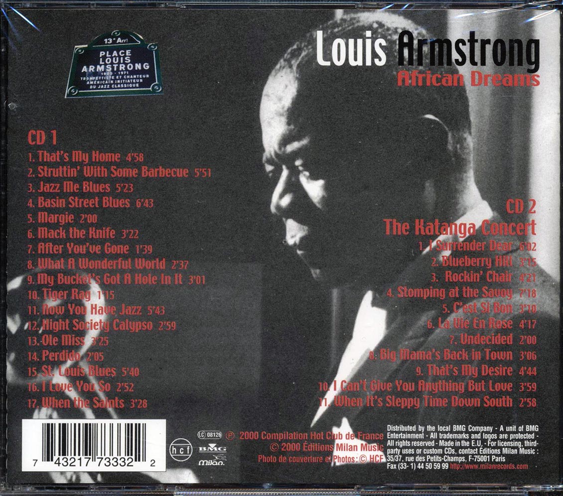 Louis Armstrong - African Dreams (28 tracks) (2xCD) Music CD
