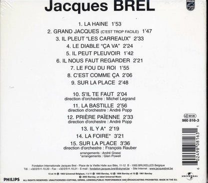 Jacques Brel - Grand Jacques (deluxe 3-fold digipak) Music CD