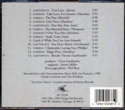 Terry Garthwaite, Bobbie Louise Hawkins, Rosalie Sorrels - Live At The Great American Music Hall (marked/ltd stock) Music CD