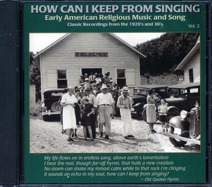 Sam Collins, Morris Family, George Long, Etc. - How Can I Keep From Singing Volume 2 (23 tracks) (marked/ltd stock) Music CD