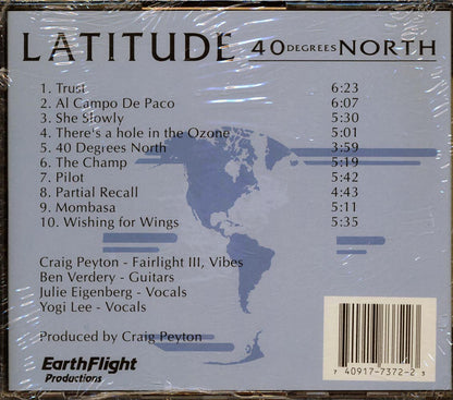 Latitude - 40 Degrees North Music CD