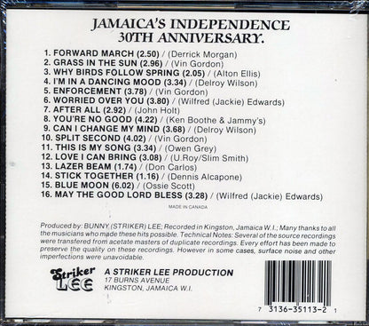 Vin Gordon Derrick Morgan Alton Ellis Etc Jamaica's Independence 30th Anniversary Music CD