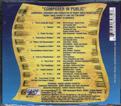 Bobby Vince Paunetto - Composer In Public Music CD