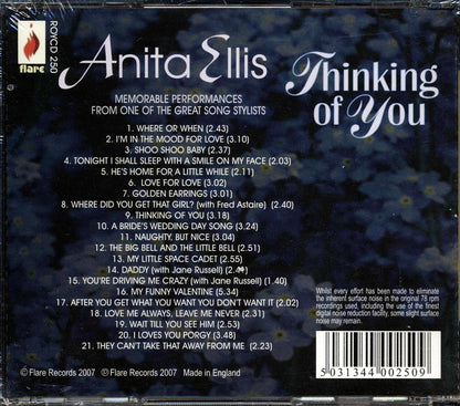 Anita Ellis - Thinking Of You (21 tracks) Music CD