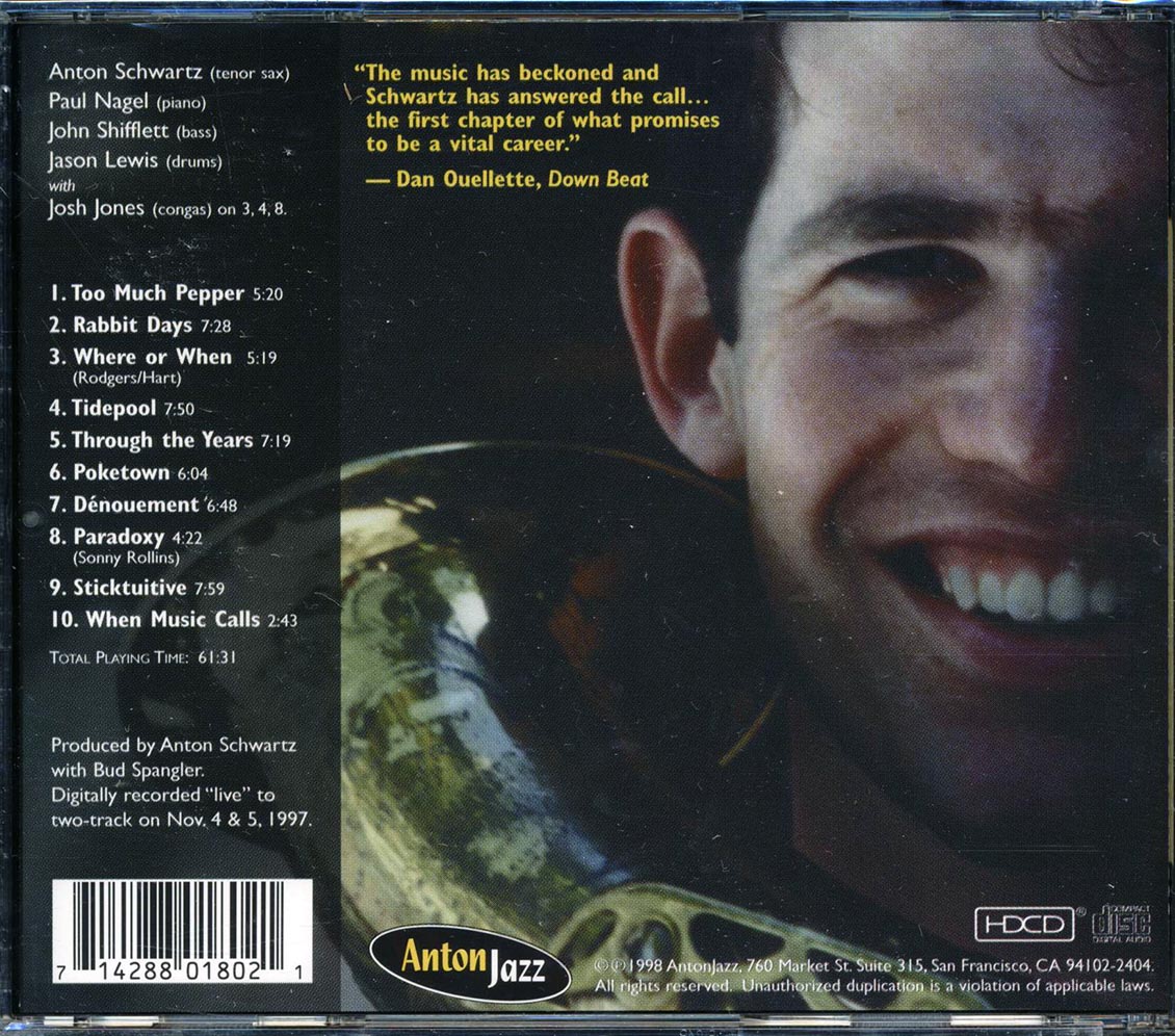 Anton Schwartz - When Music Calls Music CD