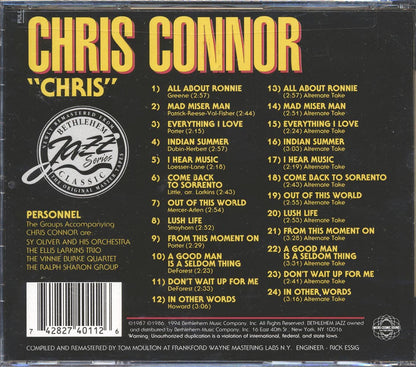 Chris Connor - Chris (24 tracks) Music CD