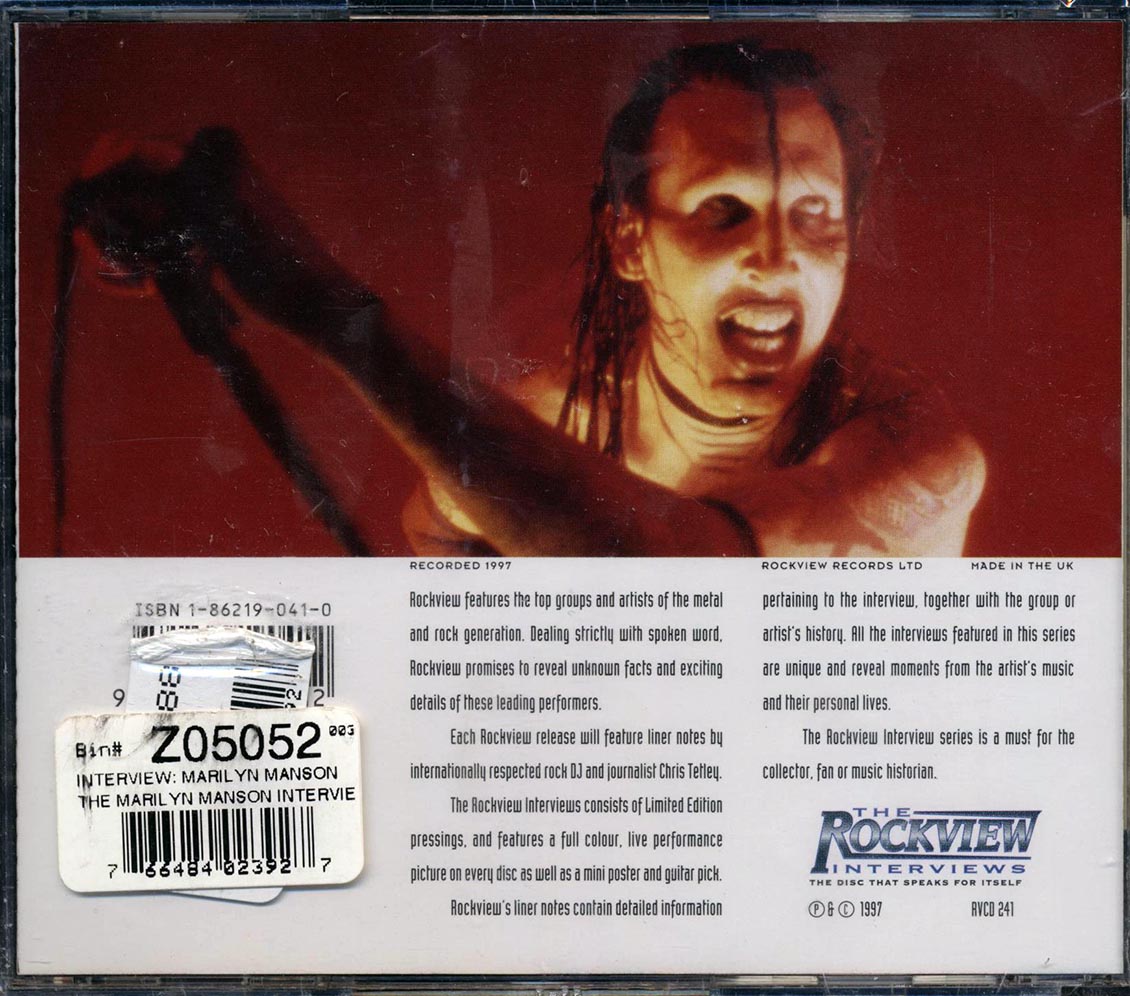 Marilyn Manson - An Interview With Marilyn Manson Music CD