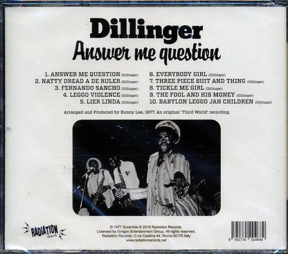 Dillinger - Answer Me Question Music CD