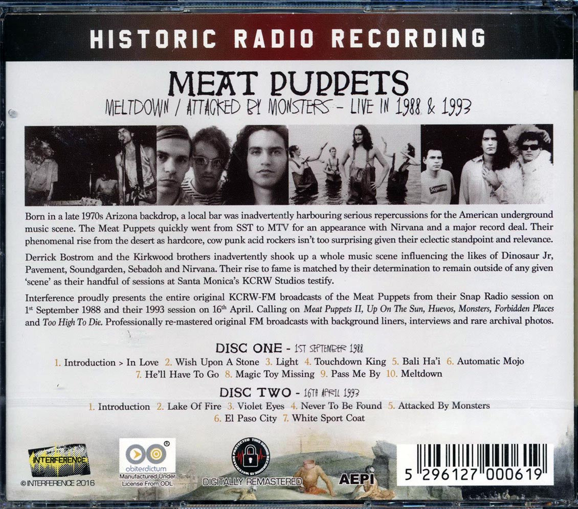 Meat Puppets - Meltdown + Attacked By Monsters: Live In 1988 And 1993 (2xCD) (remastered) Music CD