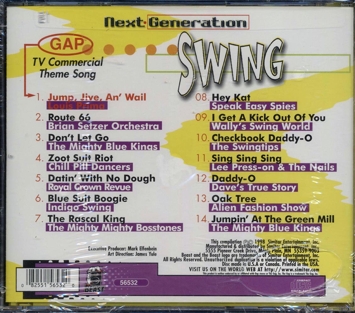 Louis Prima, Indigo Swing, Brian Setzer Orchestra, Etc. - Next Generation Swing Music CD