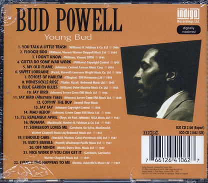 Bud Powell - Young Bud (22 tracks) Music CD