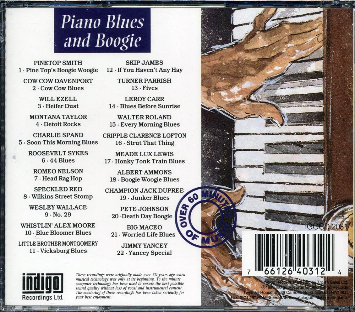 Skip James, Charlie Spand, Pinetop Smith, Etc. - Strut That Thing: Piano Blues And Boogie (22 tracks) Music CD