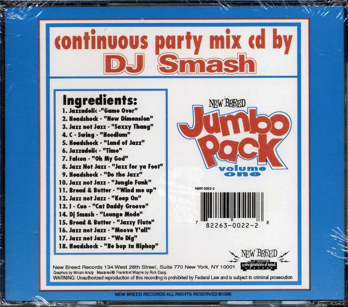 DJ Smash - New Breed Jumbo Pack Volume 1 Music CD
