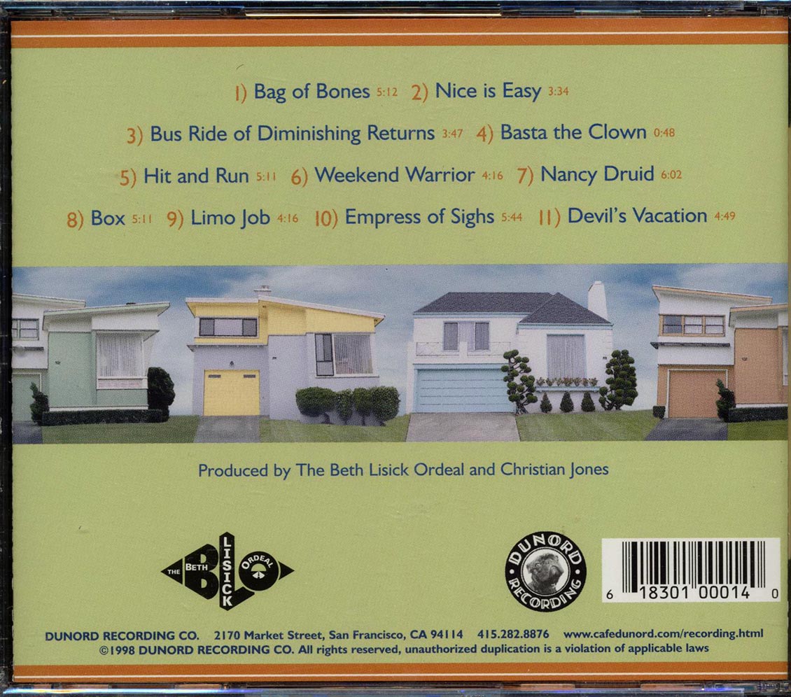 Beth Lisick Ordeal - Pass Music CD