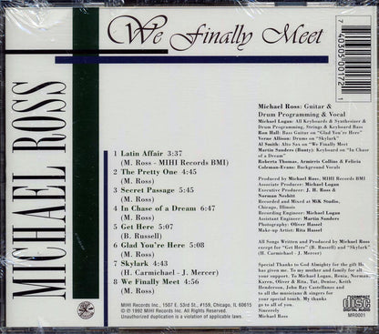 Michael Ross - We Finally Meet Music CD