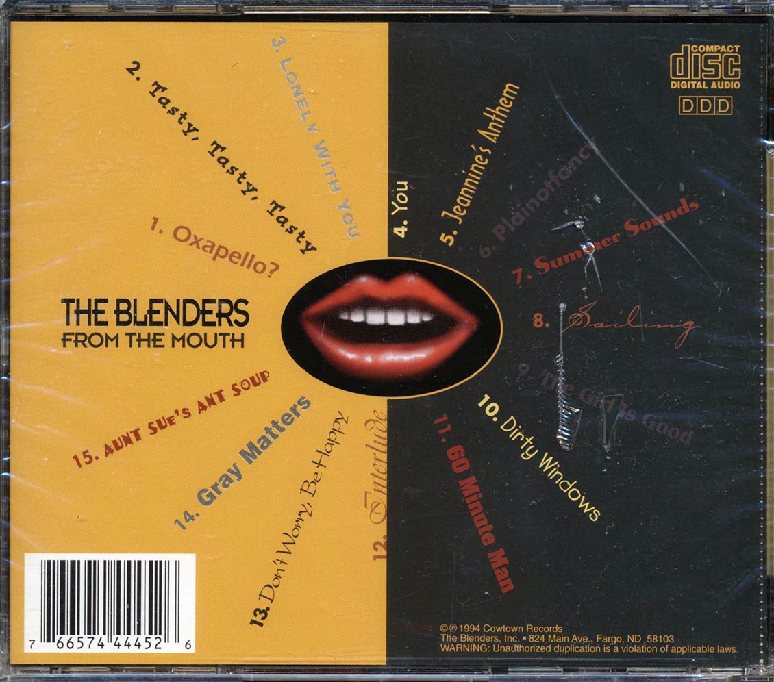 Blenders - From The Mouth Music CD