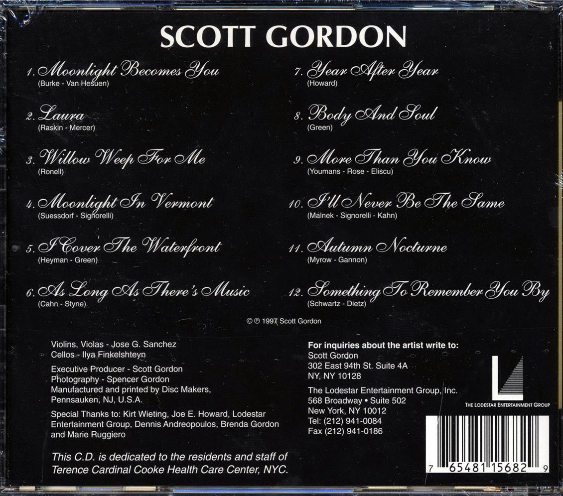 Scott Gordon - Something To Remember You By Music CD