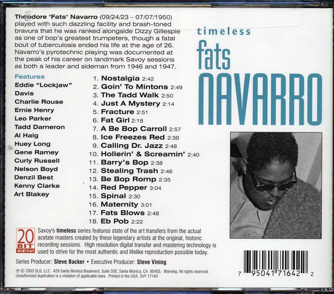 Fats Navarro - Timeless (remastered) Music CD